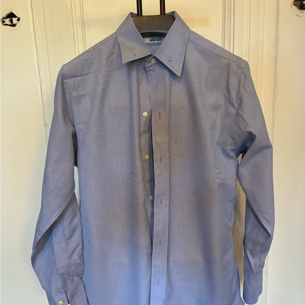 Brooks Brothers RARE Gatsby Blue Dress Shirt Collar Bar